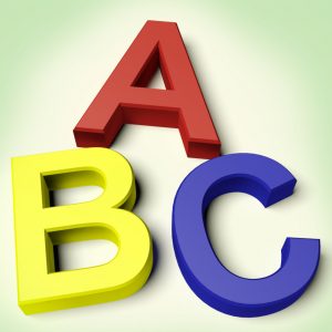 Kids Letters Spelling Abc As Symbol For Education And Learning
